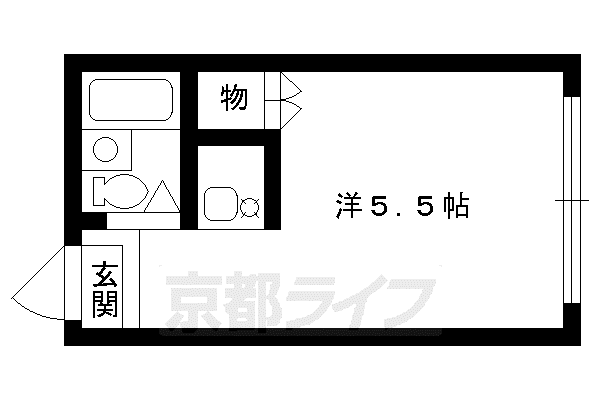 コーポ紫明(1K/3階)の間取り写真