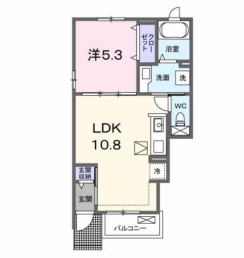 VIER STERNE(1LDK/1階)の間取り写真