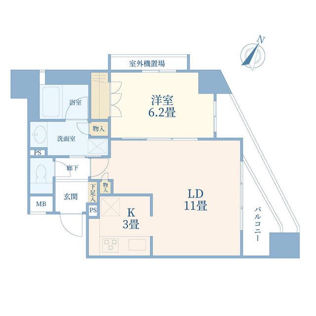 グランスイート大塚(1LDK/4階)の間取り写真
