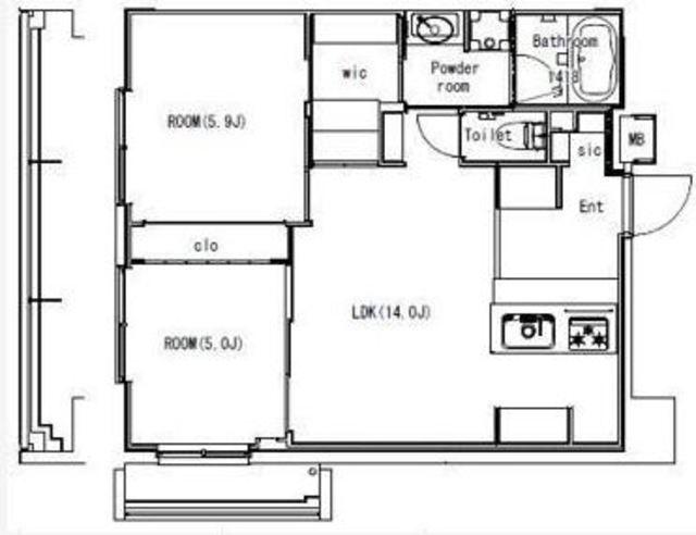 ART RESIDENCE IN MISATO CHUO(2LDK/8階)の間取り写真