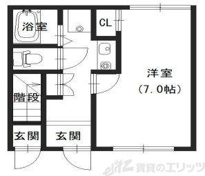 レオネクスト一津屋(1K/1階)の間取り写真