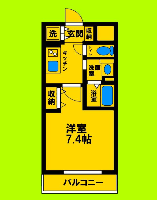 エム・グランツ千里山(1K/5階)の間取り写真