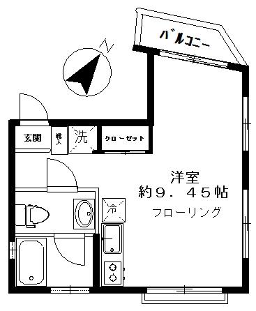 ステラメリサ(ワンルーム/3階)の間取り写真