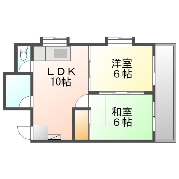 TMマンションII(2LDK/4階)の間取り写真