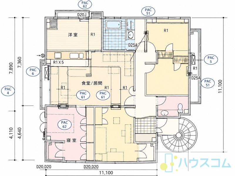 ハウスドクタービル(5LDK/3階)の間取り写真