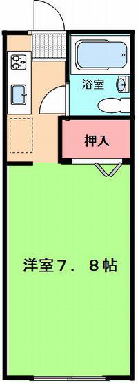プリメーラ伊勢原(1K/1階)の間取り写真