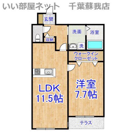PARK LIFE O3 (1LDK/1階)の間取り写真