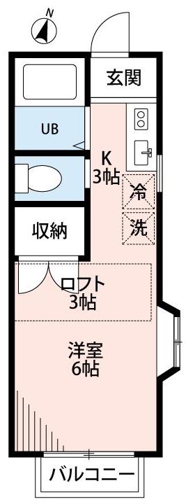 シティコートA棟(1K/1階)の間取り写真
