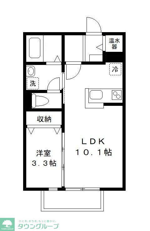 レヴェール(1LDK/2階)の間取り写真