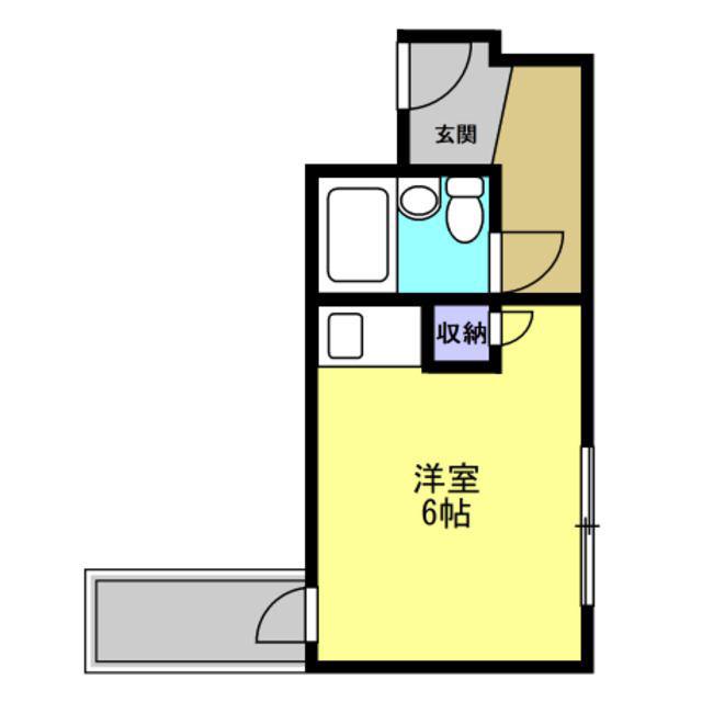カルム甲子園(ワンルーム/7階)の間取り写真