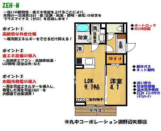 ラ・パーチェ(1LDK/1階)の間取り写真