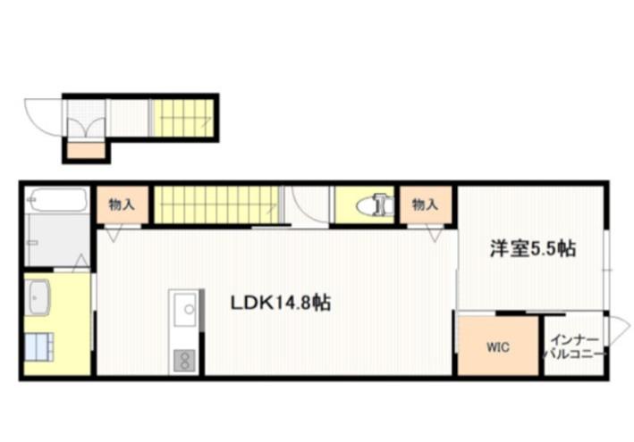 ボン・クレー和木(1SLDK/2階)の間取り写真