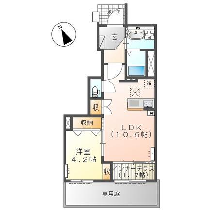 エヌ メゾン(1LDK/1階)の間取り写真