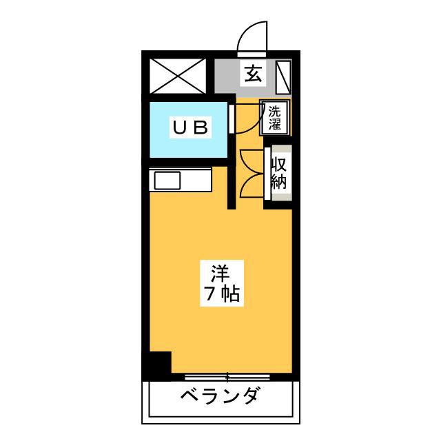 TK北野ビル(ワンルーム/5階)の間取り写真