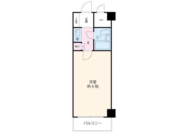 ヴェラハイツ大森(1K/8階)の間取り写真
