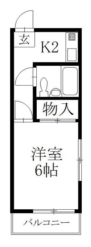 サンハイツ(1K/1階)の間取り写真