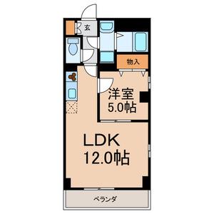 MSパラッツォ(1LDK/2階)の間取り写真