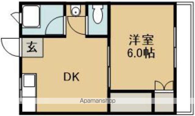 コーポサワ(1DK/4階)の間取り写真