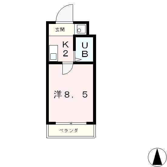 ヒューマスタ39(1K/3階)の間取り写真