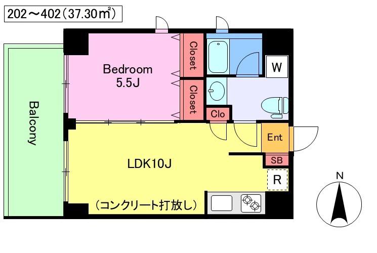 ヘリテージTガーデン(1LDK/3階)の間取り写真