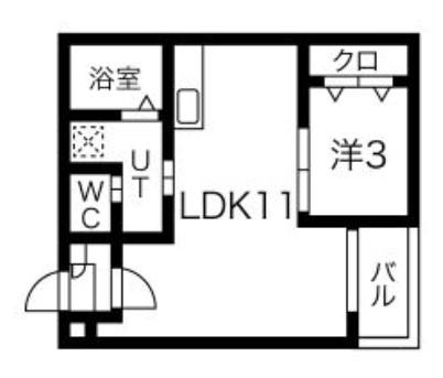 リバーサイドヴィラ瀬古(1LDK/1階)の間取り写真