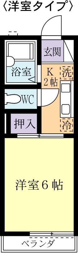 パルフラッツB(1K/1階)の間取り写真