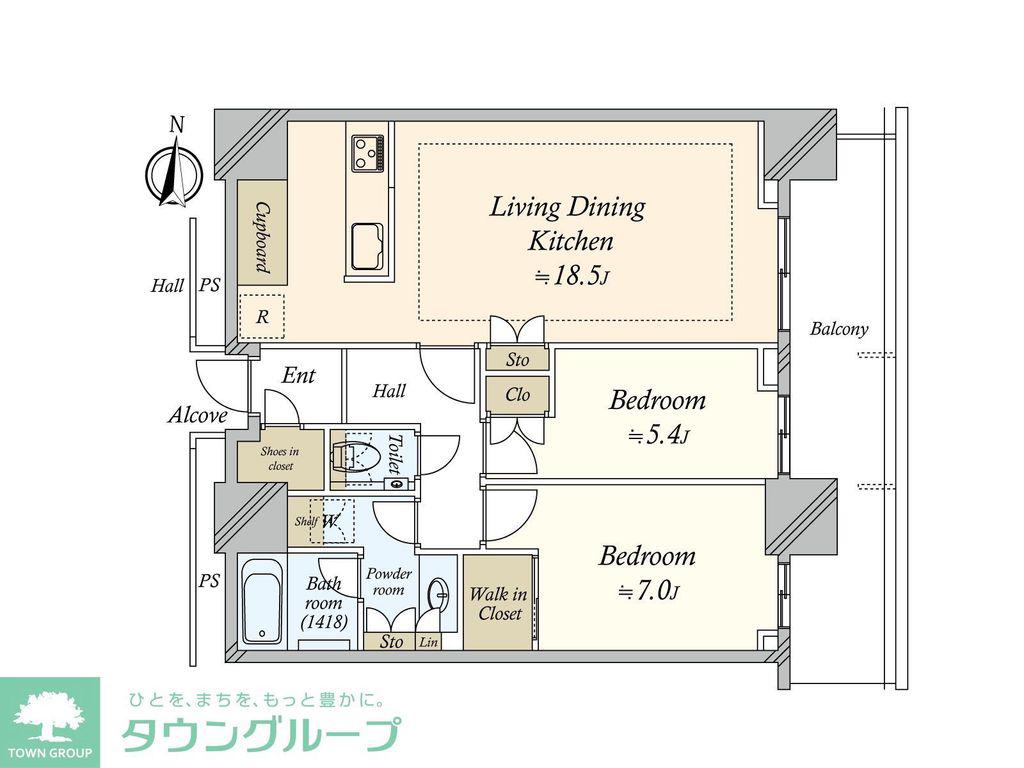 グランドメゾン御園座タワー(2LDK/29階)の間取り写真