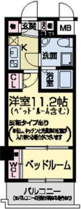 セレニテ甲子園(1DK/3階)の間取り写真