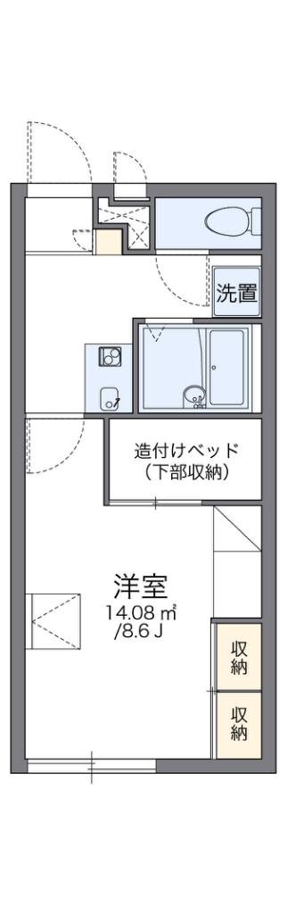 レオパレスアクアマリン(1K/2階)の間取り写真