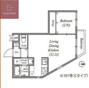 ST.RESIDENCE南津の辺(1LDK/3階)の間取り写真