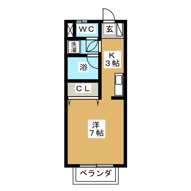 モンシャトー山本(ワンルーム/2階)の間取り写真