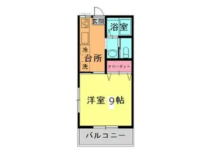 サニーパティオ(1K/3階)の間取り写真