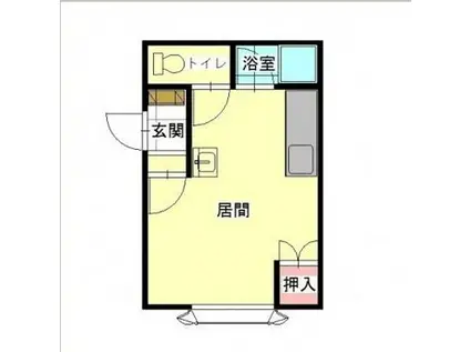 メゾンMII(ワンルーム/2階)の間取り写真