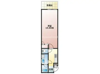 パイナップル荘(1K/1階)の間取り写真