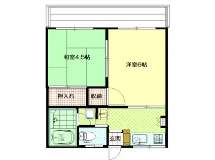 マンション加藤(2K/3階)の間取り写真