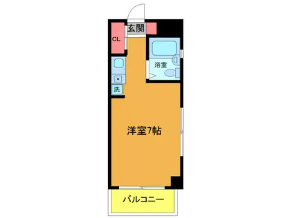 ジュメイラ千葉(ワンルーム/5階)の間取り写真