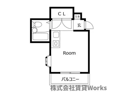 フォート佐古(ワンルーム/2階)の間取り写真