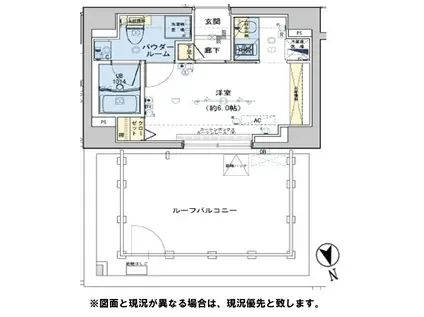 ブライズ恵比寿(1K/3階)の間取り写真