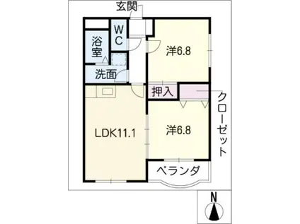 グットタウン(2LDK/1階)の間取り写真