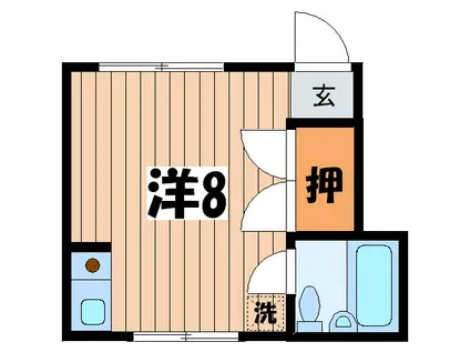 コーポカワシマ(ワンルーム/2階)の間取り写真