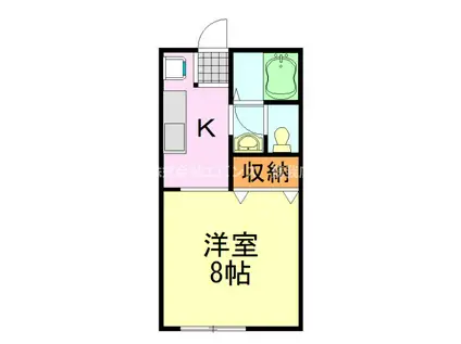 コーポフリーダム(1K/1階)の間取り写真