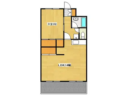 キャトルセゾン(1LDK/9階)の間取り写真