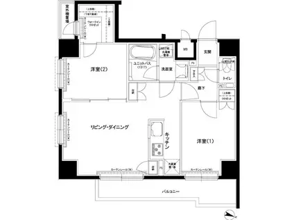 ルーブル東十条(2LDK/5階)の間取り写真