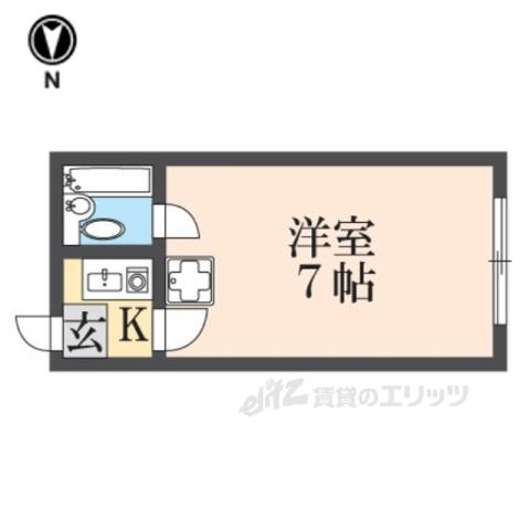 ロイヤル高田(1K/2階)の間取り写真