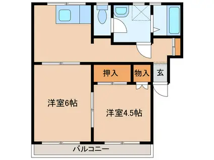 エステートチヨダ(2K/3階)の間取り写真