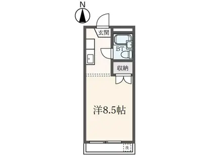 ハウスかぶらあん(1K/1階)の間取り写真