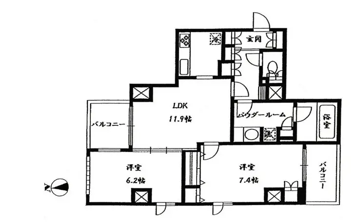 東新宿レジデンシャルタワー 8階階 間取り