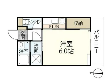 メゾンIII(1K/1階)の間取り写真