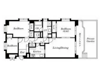 LEO拾八番館(3SLDK/1階)の間取り写真