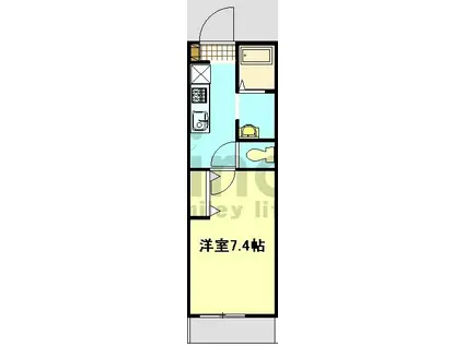 パールM(1K/1階)の間取り写真